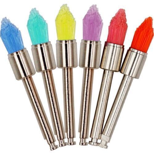 50pcs/100pcs Dental Polishing Brush Colorful Sharp Shape Polishing Polisher Brush Teeth Whitening Cleaning Tool Multi-Color