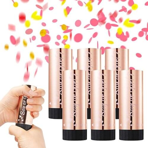 6Pcs Baby Gender Reveal Confetti Cannon Confetti Cannons for Boy or Girl Gender Reveal Surprise Party Supplies