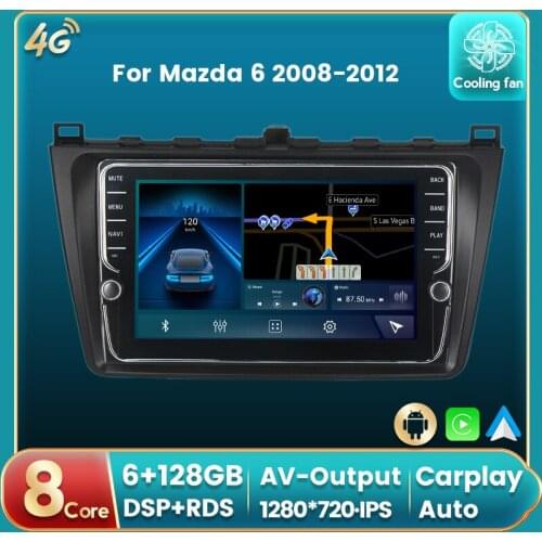 Android 11 4G LTE DSP RDS For Mazda 6 2008-2012 Car Radio Auto Multimedia DVD Player GPS Navigation Auto carplay IPS BT