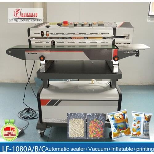 LF1080A Automatic Continuous seal Mask vacuum machine Vacuum and nitrogen filling Sealer food dried fruit nut Dried fruit sealer