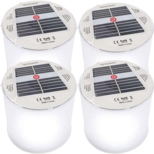 Big deal 4Pack Camping Solar Light Foldable Inflatable Tent Light LED Solar Light For Outdoor Hiking Fishing Garden Boating