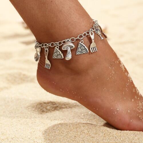 Women 2019 Women Tibetan Silver Anklets Heart Pendant Barefoot Sandals Foot Jewelry Foot Legs Bracelet Anklets Ladies Jewelry