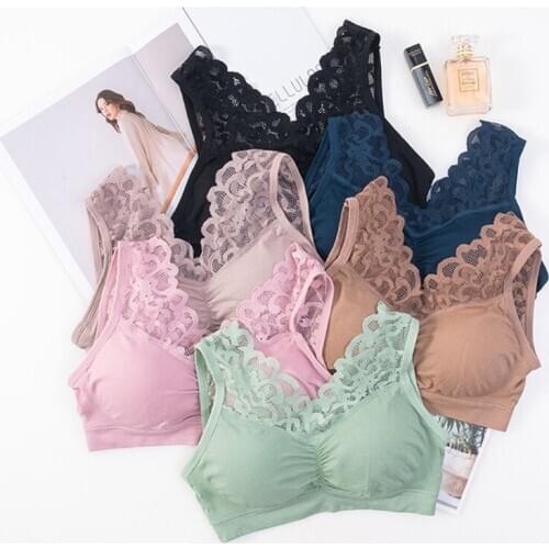 Sexy Seamless Wire free Bra Push Up Solid Bra Elastic Gathering Bralette Summer Anti-light Korean Style Wild Bra Tube Top