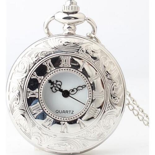 Wholesale 20 PCS/lot Roman Hollow Arabic Numeral Modern Hours men and woman Necklace pocket watches gitf