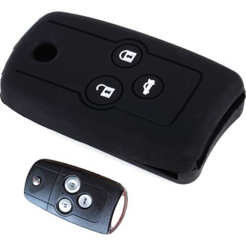 CITALL Black 3 Buttons Silicone Flip Folding Key Cover Case Fob Fit For Acura TL TSX ZDX 2010 - 2013 MDX RSX 2002 - 2006