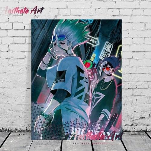 Gen Asagiri Senku Ishigami Dr.STONE Anime Canvas Painting Wall Art Posters Prints Pictures Living Room Decoration Home Decor