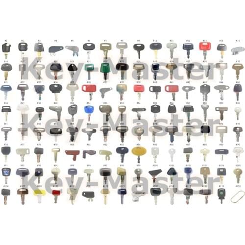 Heavy Equipment key SET For Cat For Komatsu Hitachi For John Deere For Kubota JCB Forklift Backhoe Trackor