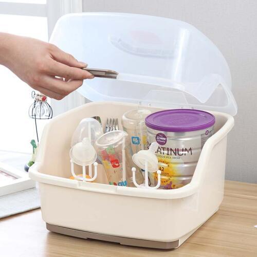 Multifunctional Portable Baby Bottle Drying Rack Tray Storage Box Organizer Holder for Home Kitchen Baby Supplies