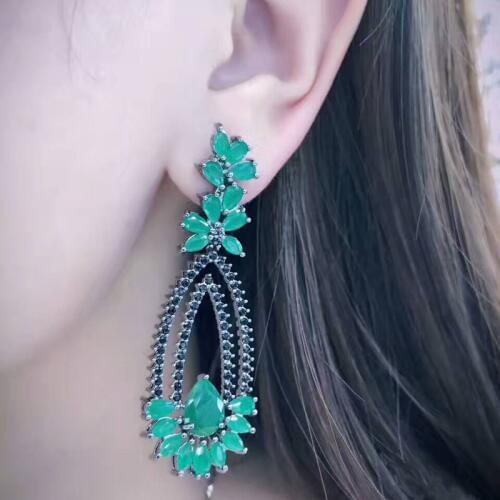 Fashion Luxury New Design Sparkling AAA Cubic Zirconia Party Women or Girl Jewelry High Quality Beauty Tassel Earrings E-033