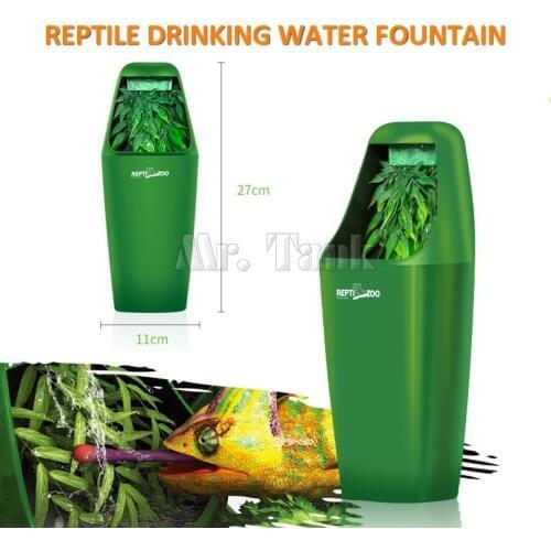 Mr.Tank Reptile Drinking Water Fountain Lizard Feeding Chameleon Filter Dispenser Reptiles Terrarium Water Feeding Accessories