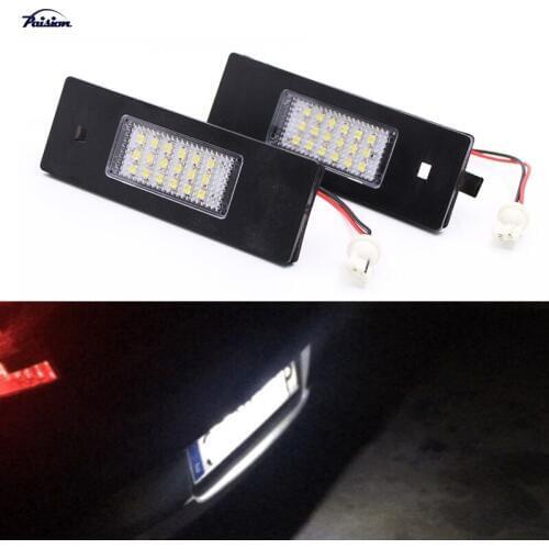 No Error 2Pcs 18SMD White LED Nuber License Plate Light for Fiat Multipla Marea Punto