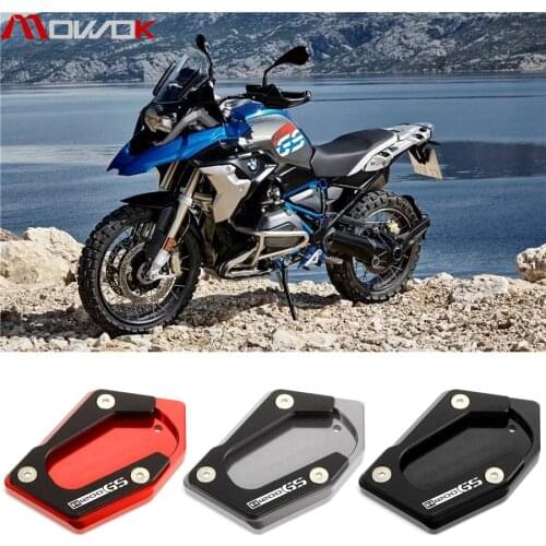 For BMW R1200GS LC R1200GS Rallye R1250GS 2013-2019 Motorcycle CNC Foot Side Stand Extension Pad Support Kickstand Plate Enlarge