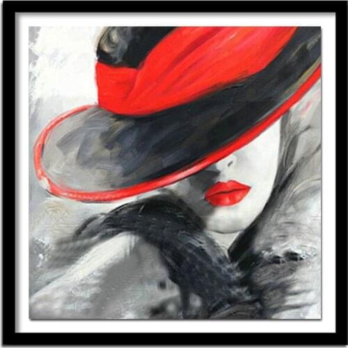 Portrait Diamond Painting Women Needlework Diamond Handicraft Wall Decor Full Square 5D