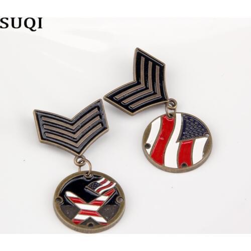 SUQI fashion Royal Preppy Navy Style pin brooch badge epaulette brooch military badge Men and women brooches Accessories 2019