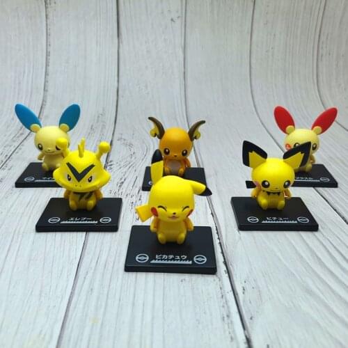 TAKARA TOMY Genuine Pokemon Raichu Plusle Minun Greninja Scorbunny Pikachu Charizard Bulbasaur Eevee Action Figure Model Toys