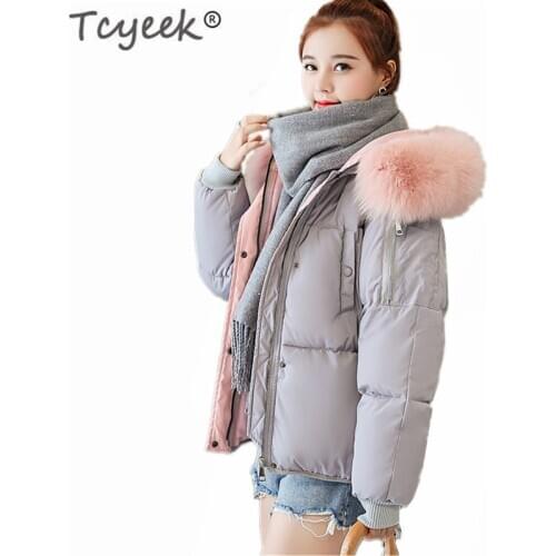 Winter Jacket Women Big Fur Hooded Parkas New Short Coat Thick Down Cotton Padded Ladies Tops Chaqueta Mujer LWL896