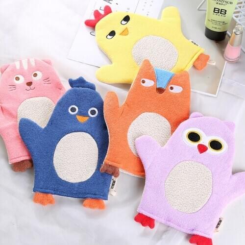 1Pc Cartoon Soft Baby Care Products Shower Bath Brush Gloves Baby Kids Infant Bath Brushes Rubbing Body Wash Towel Accessories