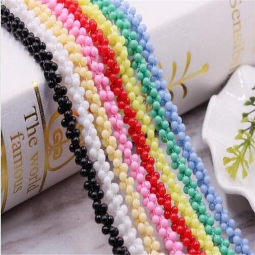 1yard Color Pearl Beaded Floral Lace Edge Trim Ribbon Fabric Embroidered Applique Sewing Craft Wedding Dress Clothes