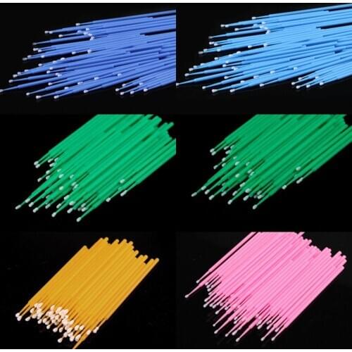 100ps/set Eyebrow Plastic Swab Micro Brush Disposable Material Eyebrow Applicator Medium Fineness Lips Eyeshadow Makeup Tools