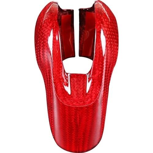 Car Carbon Fiber Red Gear Shift Knob Cover Trim for Macan Panamera Boxster Cayman 718 911 2008-2017