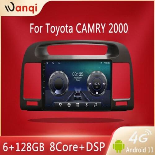 Car GPS Radio Stereo Navigation For Toyota CAMRY 2000 Android 10.0 6+128GB with DSP AHD SDPIF, built-in Bluetooth 5.0BT WIFI