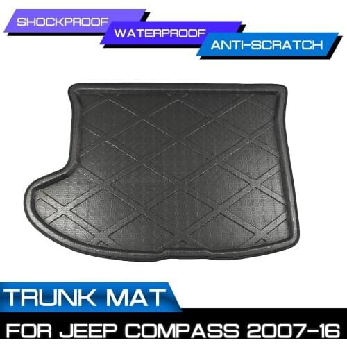 Car Rear Trunk Boot Mat Waterproof Floor Mats Carpet Anti Mud Tray Cargo Liner For Jeep Compass 2007 2008 2009 2010-2016