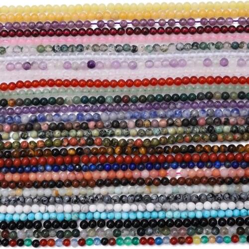 4-4.9mm 85pcs Natural Stone Beads Agates Amethysts Tiger Eye Quartz Beads For DIY Earrings Bracelet Necklace Jewelry Making