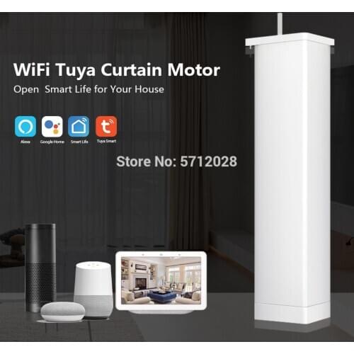 Fast shipping WIFI Electric Curtain Motor Tuya smart app /Remote Control vioce control Google home for smart home