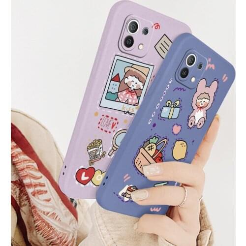 Bear Lens Protection Case For Xiaomi Mi11 11i 10T 9T Pro Lite Soft Phone Cover For 10 10S 9 8 lite Pro Poco F2 X2 F3 Pro Case