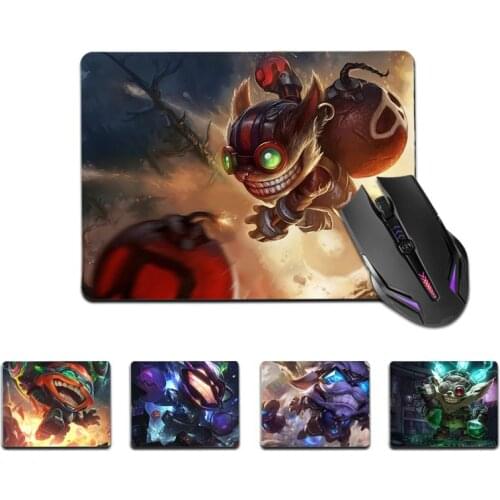 FHNBLJ High Quality League of Legends Ziggs Gamer Speed Mice Retail Small Rubber Mousepad Top Selling Wholesale Gaming Pad mouse