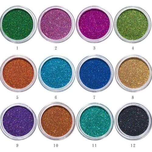 Holographic Nail Powder Shimmer Glitter for Nail Art DIY Decorations Silver Gold UV Gel Varnish Nail Tips Pigment Dust