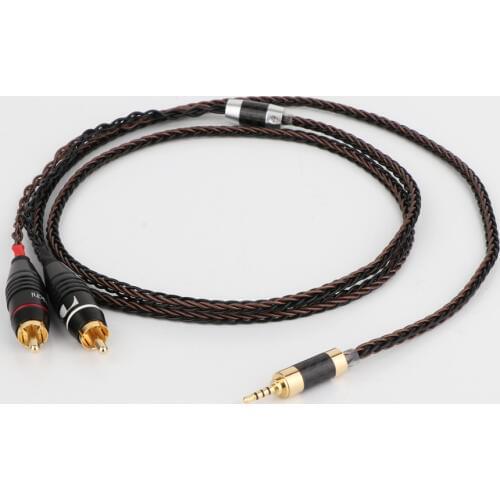 Hifi 2.5mm TRRS Balanced to 2 RCA Male Cable hi-end AUX cable For Astell&Kern AK100II,AK120II,AK240, AK380,AK320,DP-X1