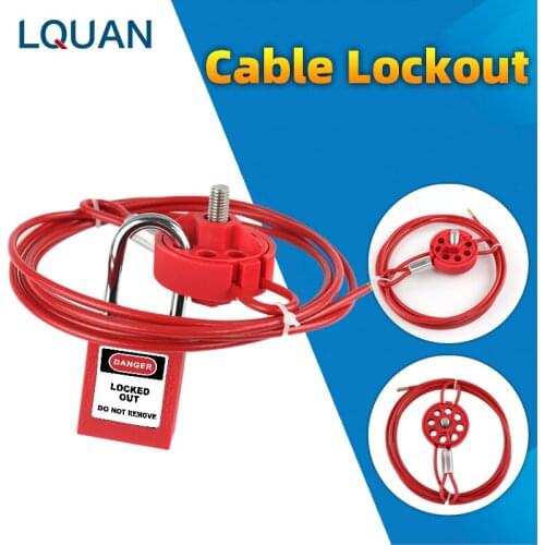 Red Universal Wheel Cable Lockouts,Security Cable Lock