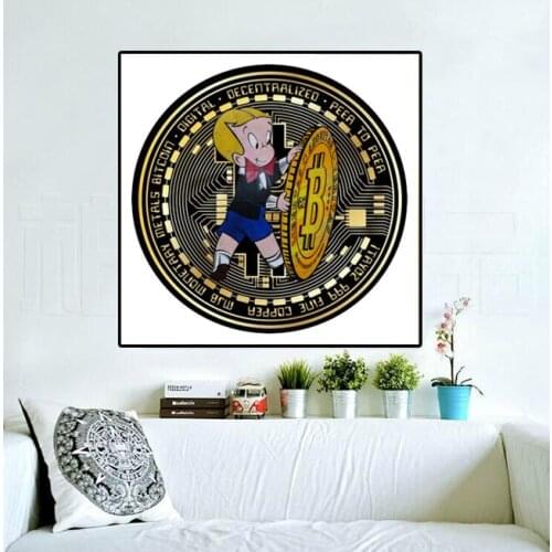 Limited Sale Oil Painting Funny Art Richie Rich By Bike Pop Art On Canvas for Kids Room Wall Decoration Home Decorl Pictures