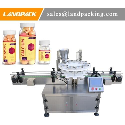 Calcium Tablets Plastic Bottle Filling Machine Vitamin Tablets Granules Filling Machiney
