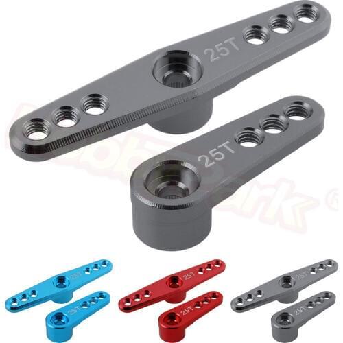 Metal Aluminum Steering Servo Horn Arms 25T Tooth M3 Threads For Futaba Standard Servo Motors MG995 MG946R MG996R S3003
