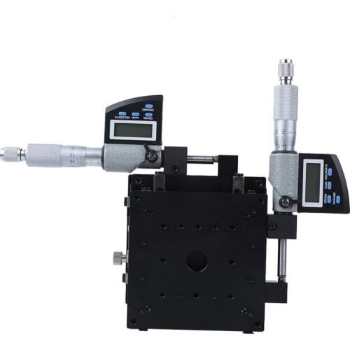 SEMXY100-AS Micrometer Platform Digital Displayed 100x100mm 0.002mm Linear Stage Platform Micrometer Roller
