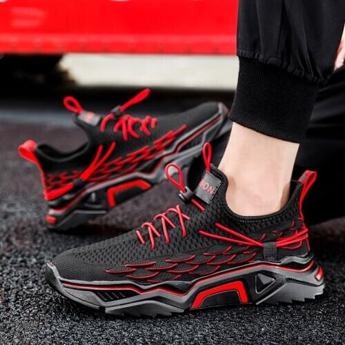 ZOXO Mens Sports Leisure Running Shoes Lightweight Breathable Mesh Sneakers Non-slip Wear-resistant Casual Walk Sports Shoes