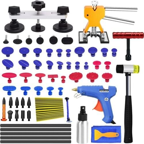 DIY Paintless Dent Repair Kit Dent Puller ToolsGold Dent Lifter for Car Hail Damage Dent & Ding Remover