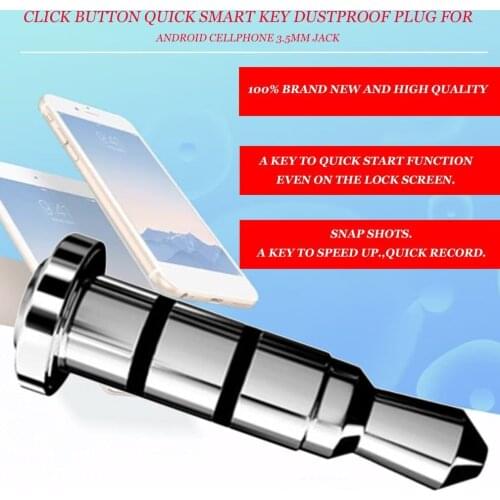 New Button Smart Key For Smart Phone Dustproof Plug For Android Smartphone Dust Plug Key 3.5mm Earphone Jack
