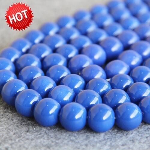 New For Necklace&Bracelet 14mm Blue Shell Pearl Beads SeaShell DIY Gifts For Women Girl Loose Beads Jewelry Making Design 16inch