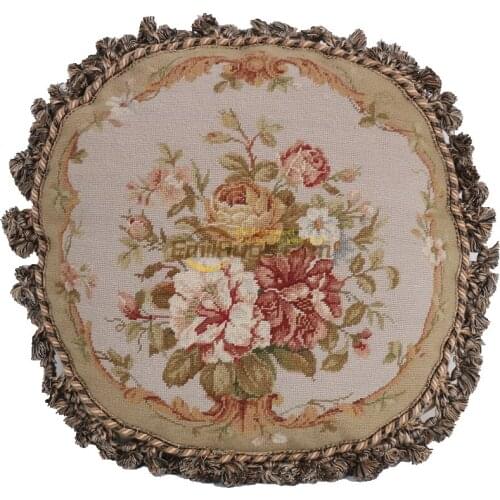 Needlepoint Cushion Pillows Various Flower Decorative Needlepoint Wool Needlepoint Floral Roses Rectangular Cushion