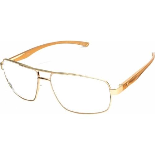 Rectangle Double Bridge Gold Frame Men Reading Glasses +0.75 +1 +1.25 +1.5 +1.75 +2 +2.25 +2.5 +2.75 +3 +3.25 +3.5 +3.75 +4 To+6