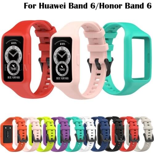 WatchStrap For Huawei Honor Band 6 Smart Wristband For Huawei Band 6 Band 6 pro Sport Silicone Bracelet Replacement WatchBand