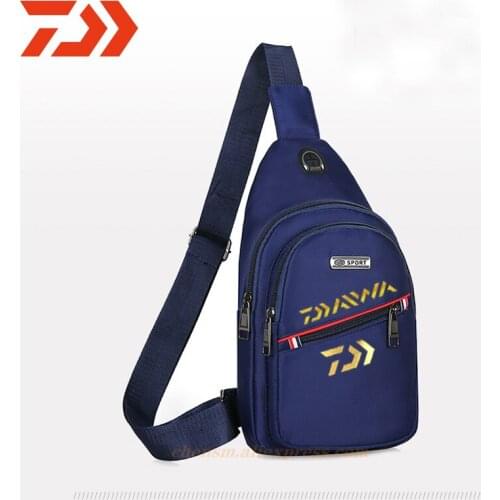 Daiwa Fishing Backpack Waterproof Fishing Lures Reel Bag Straps Fish Tackle Bag Fishing Chest Pack Multi-pocket Tackle Bag