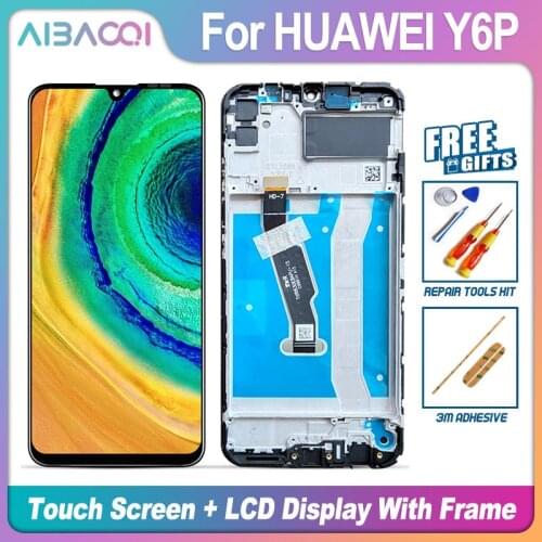 New Original Touch Screen LCD Display+Frame Assembly Replacement For HUAWEI Y6P Phone
