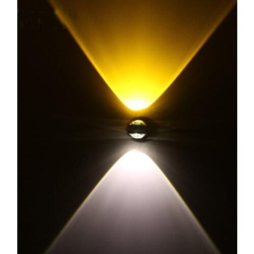 Modern Wall Sconce Lights Crystal Convex Lense Up And Down Aluminum Lighting Fixture 2W 6W Wall Lamp For Home Room Decoration