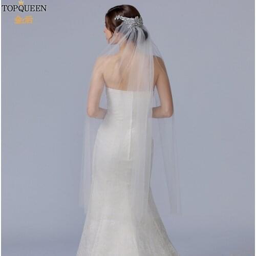 TOPQUEEN VS283 Luxury Wedding Veil 2021 Swarovski Wedding Veil and Headpieces Bridal Veil Free Shipping Oriental Veil for Bride