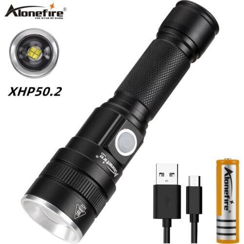 Alonefire H40 Super Powerful XHP50.2 zoom LED Flashlight Tactical Torch Waterproof Ultra Bright Lantern Camping