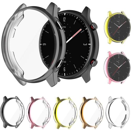 Plating Soft TPU Protective Case Cover For Huami Amazfit GTR 2 GTR2 GTR 2e Smart Watch Frame Bumper Protector Shell